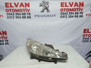 Peugeot 207 Orjinal Mercekli Sağ Far